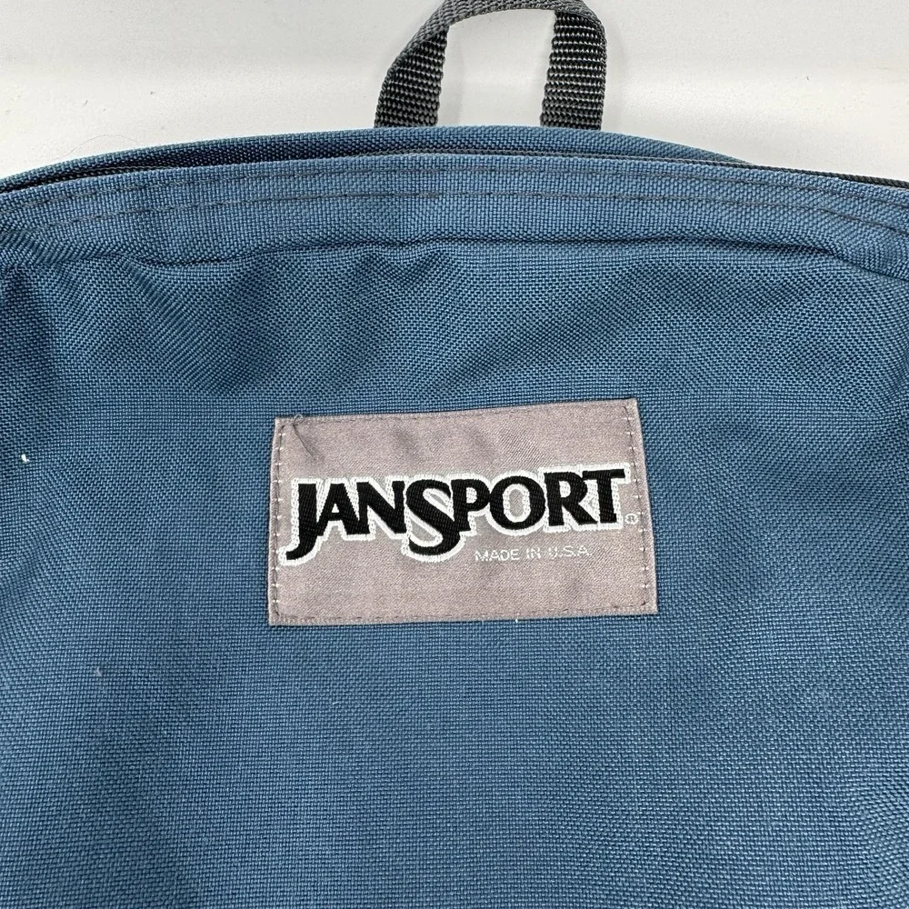 Vintage 90s Jansport Backpack Blue Nylon Made in USA School